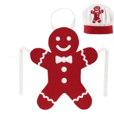 Winteria Gingerbread Children's Apron & Hat Set