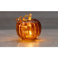 Finnlumor orange cracked glass pumpkin