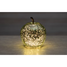 Finnlumor vihreä 16 cm lasiomena LED-valoilla