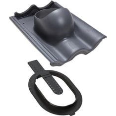 Vilpe 2K gray tile roof penetration set