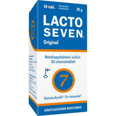 Lacto Seven maitohappobakteerivalmiste 50 tabl. ravintolisä