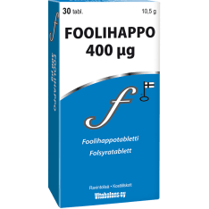 Folic acid 400 µg 30 tabl. dietary supplement