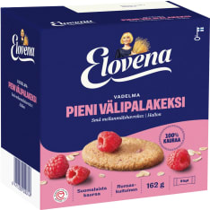 Elovena Vadelma 100% kauraa 9x18g pieni välipalakeksi