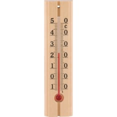 Suomen Lämpömittari 90 lakattu koivu 13 cm huonelämpömittari