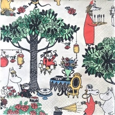 Moomin Puutarhakutsut lautasliina