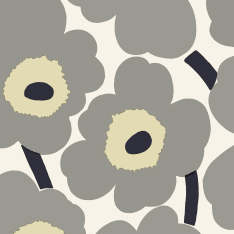 Marimekko Poppy dark grey napkin