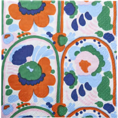Marimekko Karuselli oranssivihreä lautasliina 20 kpl