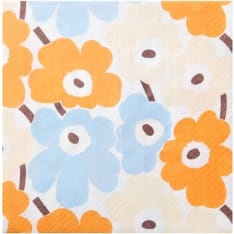 Marimekko Mini Unikko sinioranssi 20kpl lautasliina