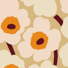 Marimekko Poppy beige orange napkin