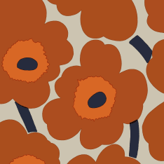 Marimekko Unikko oranssi lautasliina