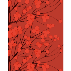 Marimekko Lumimarja punainen lautasliina