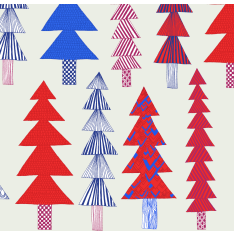 Marimekko Kuusikossa punainen lautasliina