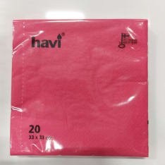 Havi vaaleanpunainen 20 kpl 33 cm lautasliina