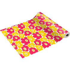 Marimekko Mini Unikko punakeltainen 0,4x4,8m kaitaliina