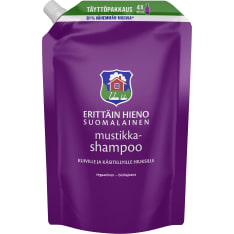 Erittäin Hieno Suomalainen Mustikkashampoo 1,2 l täyttöpakkaus