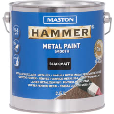 Maston Hammer Sileä 2,5l mattamusta metallimaali