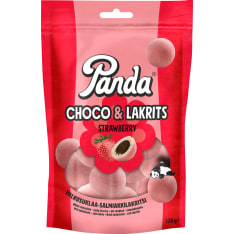Panda Choco Lakrits strawberry chocolate liquorice 120g