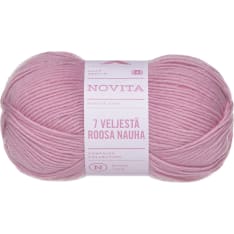 Novita 7 Veljestä Roosa Nauha 150 g lanka