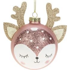 Weiste reindeer glass Christmas bauble