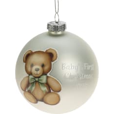 Weiste Baby´s First Christmas lasinen joulupallo