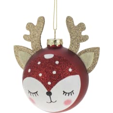 Weiste reindeer glass Christmas bauble
