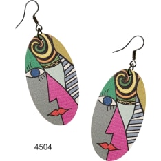 Johan Cubist face earrings