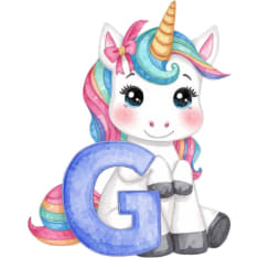 Johan Unicorn Letter Magnet