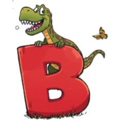 Johan Dinosaur Letter Magnet