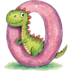Johan Dinosaur Letter Magnet
