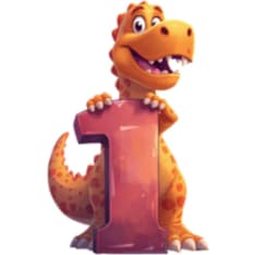 Johan Dinosaur Number Magnet