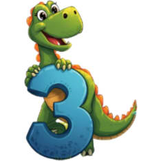 Johan Dinosaur Number Magnet