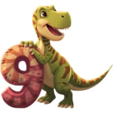 Johan Dinosaur Number Magnet