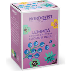 Nordqvist Lempeä Rooibos&mustikka Luomu 20x1,75g rooibos tee