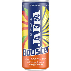 Jaffa Booster Mango-Sitruuna sokeriton energiajuoma 24x0,33 l