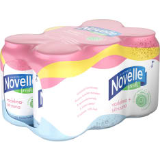 Hartwall Novelle Fresh Vadelma-Sitruuna 0,33l 6-pack kivennäisvesi