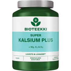 Bioteekin Super Kalsium Plus 90 kaps. ravintolisä
