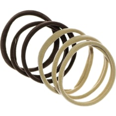 Ibero 6 pcs black fabric hair tie