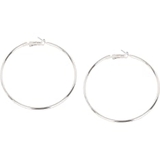 Ibero Earrings large hoop silver