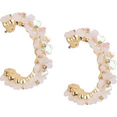 Ibero Earrings hoop flowers