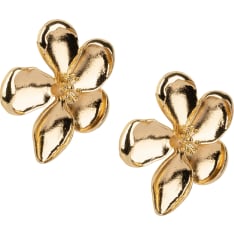 Ibero Earrings flower gold