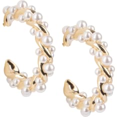 Ibero Earrings hoop pearl