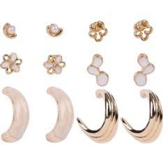 Ibero white earring set