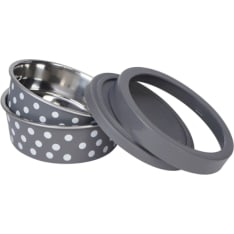 Icepeak Pet Double travel gray bowls