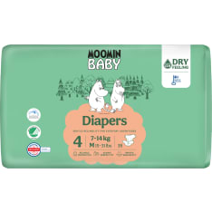 Moomin Baby koko 4, 7-14 kg 38kpl teippivaippa