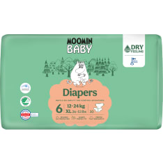 Moomin Baby koko 6, 12-24 kg 30kpl teippivaippa