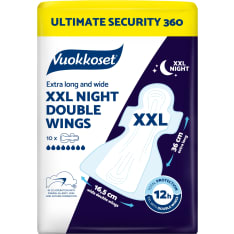 Vuokkoset XXL Double 10 Night Wings siivellinen yöside
