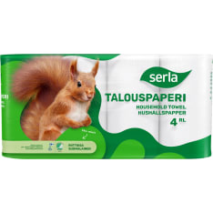 Serla valkoinen 4 rl talouspaperi