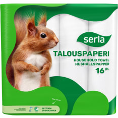 Serla valkoinen 16 rl talouspaperi