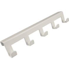 Pisla 5-hook white cabinet hook strip