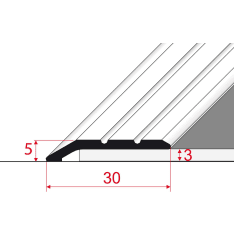 Pisla 30x5/3 mm aluminum from different parts